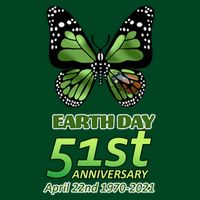 Earth Day 51st Anniversary 2021 Butterfly Cooling Performance Crew T-Shirt