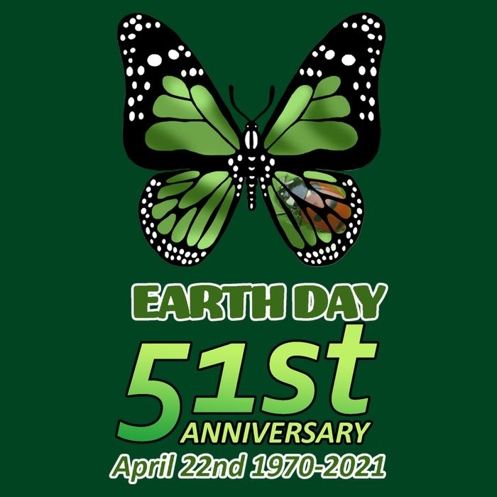 Earth Day 51st Anniversary 2021 Butterfly Sweatshirt