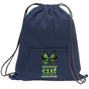 Earth Day 51st Anniversary 2021 Butterfly Sweatshirt Cinch Pack Bag