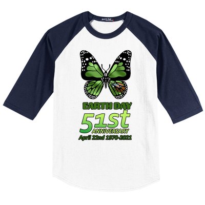 Earth Day 51st Anniversary 2021 Butterfly Baseball Sleeve Shirt