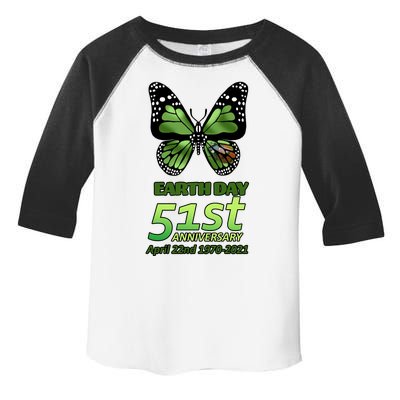 Earth Day 51st Anniversary 2021 Butterfly Toddler Fine Jersey T-Shirt