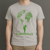 Earth Day Child Blowing Bubbles Earth  T-Shirt