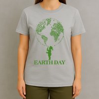 Earth Day Child Blowing Bubbles Earth  T-Shirt