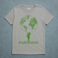 Earth Day Child Blowing Bubbles Earth  T-Shirt