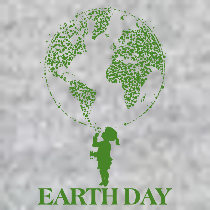 Earth Day Child Blowing Bubbles Earth  T-Shirt