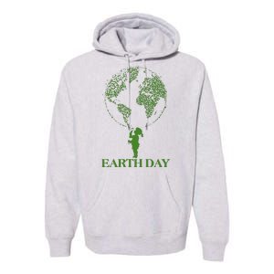 Earth Day Child Blowing Bubbles Earth  Premium Hoodie