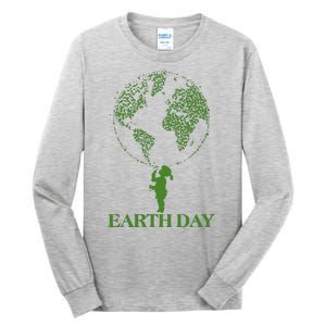 Earth Day Child Blowing Bubbles Earth  Tall Long Sleeve T-Shirt