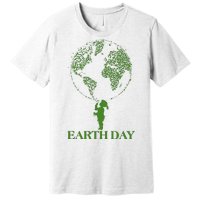 Earth Day Child Blowing Bubbles Earth  Premium T-Shirt