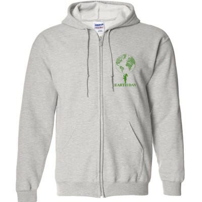 Earth Day Child Blowing Bubbles Earth  Full Zip Hoodie
