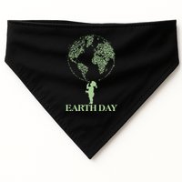 Earth Day Child Blowing Bubbles Earth  USA-Made Doggie Bandana