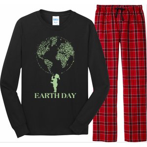 Earth Day Child Blowing Bubbles Earth  Long Sleeve Pajama Set