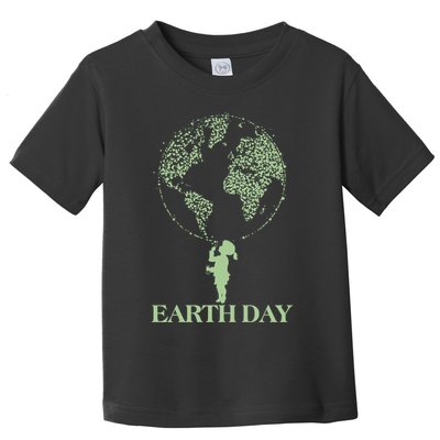 Earth Day Child Blowing Bubbles Earth  Toddler T-Shirt