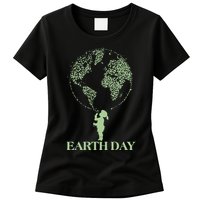 Earth Day Child Blowing Bubbles Earth  Womens T-Shirt