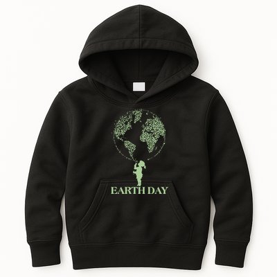 Earth Day Child Blowing Bubbles Earth  Kids Hoodie