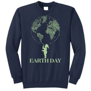 Earth Day Child Blowing Bubbles Earth  Sweatshirt