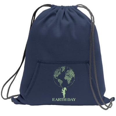 Earth Day Child Blowing Bubbles Earth  Sweatshirt Cinch Pack Bag