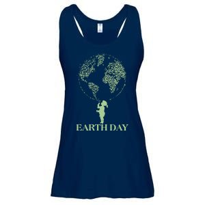 Earth Day Child Blowing Bubbles Earth  Ladies Essential Flowy Tank