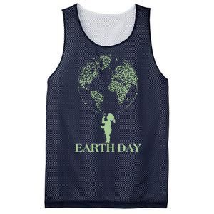 Earth Day Child Blowing Bubbles Earth  Mesh Reversible Basketball Jersey Tank