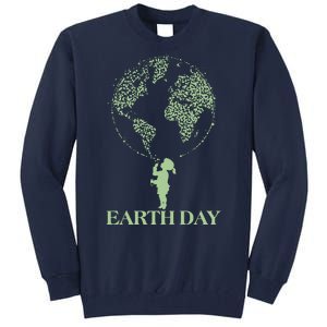 Earth Day Child Blowing Bubbles Earth  Tall Sweatshirt