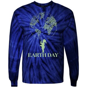 Earth Day Child Blowing Bubbles Earth  Tie-Dye Long Sleeve Shirt