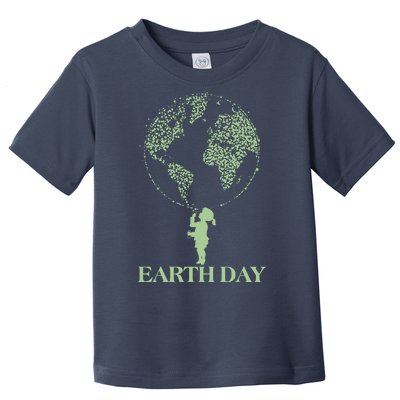 Earth Day Child Blowing Bubbles Earth  Toddler T-Shirt