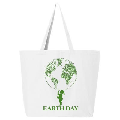 Earth Day Child Blowing Bubbles Earth  25L Jumbo Tote