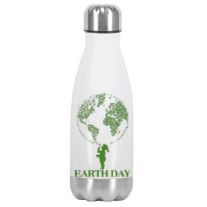 Earth Day Child Blowing Bubbles Earth  Stainless Steel Insulated Water Bottle