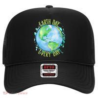 Earth Day Every Day High Crown Mesh Back Trucker Hat
