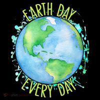 Earth Day Every Day High Crown Mesh Back Trucker Hat