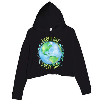 Earth Day Every Day Crop Fleece Hoodie