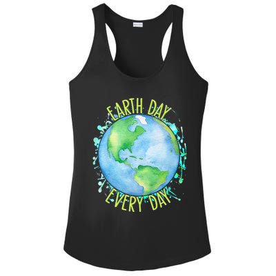 Earth Day Every Day Ladies PosiCharge Competitor Racerback Tank