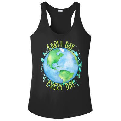 Earth Day Every Day Ladies PosiCharge Competitor Racerback Tank