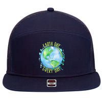 Earth Day Every Day 7 Panel Mesh Trucker Snapback Hat