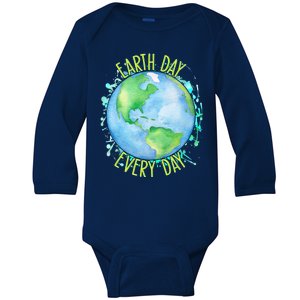 Earth Day Every Day Baby Long Sleeve Bodysuit