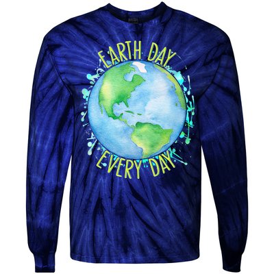 Earth Day Every Day Tie-Dye Long Sleeve Shirt