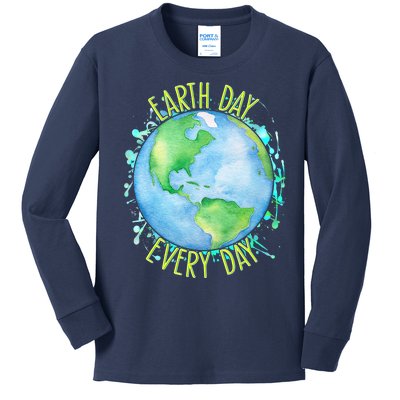 Earth Day Every Day Kids Long Sleeve Shirt