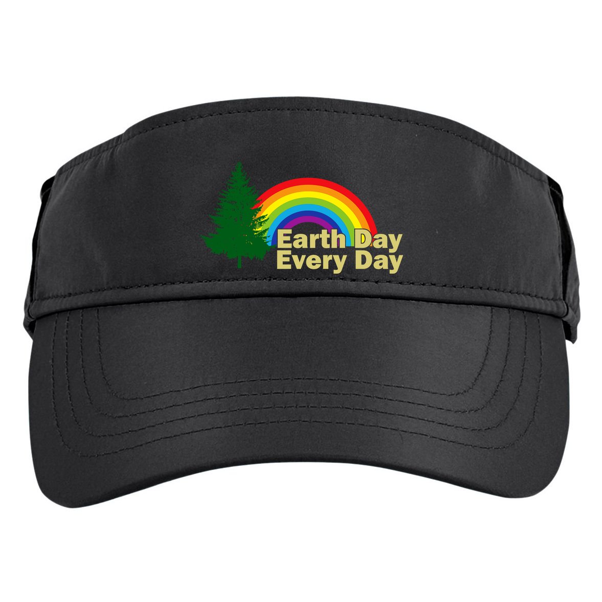 Earth Day Every Day Rainbow Adult Drive Performance Visor