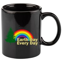 Earth Day Every Day Rainbow 11oz C Handle Ceramic Mug
