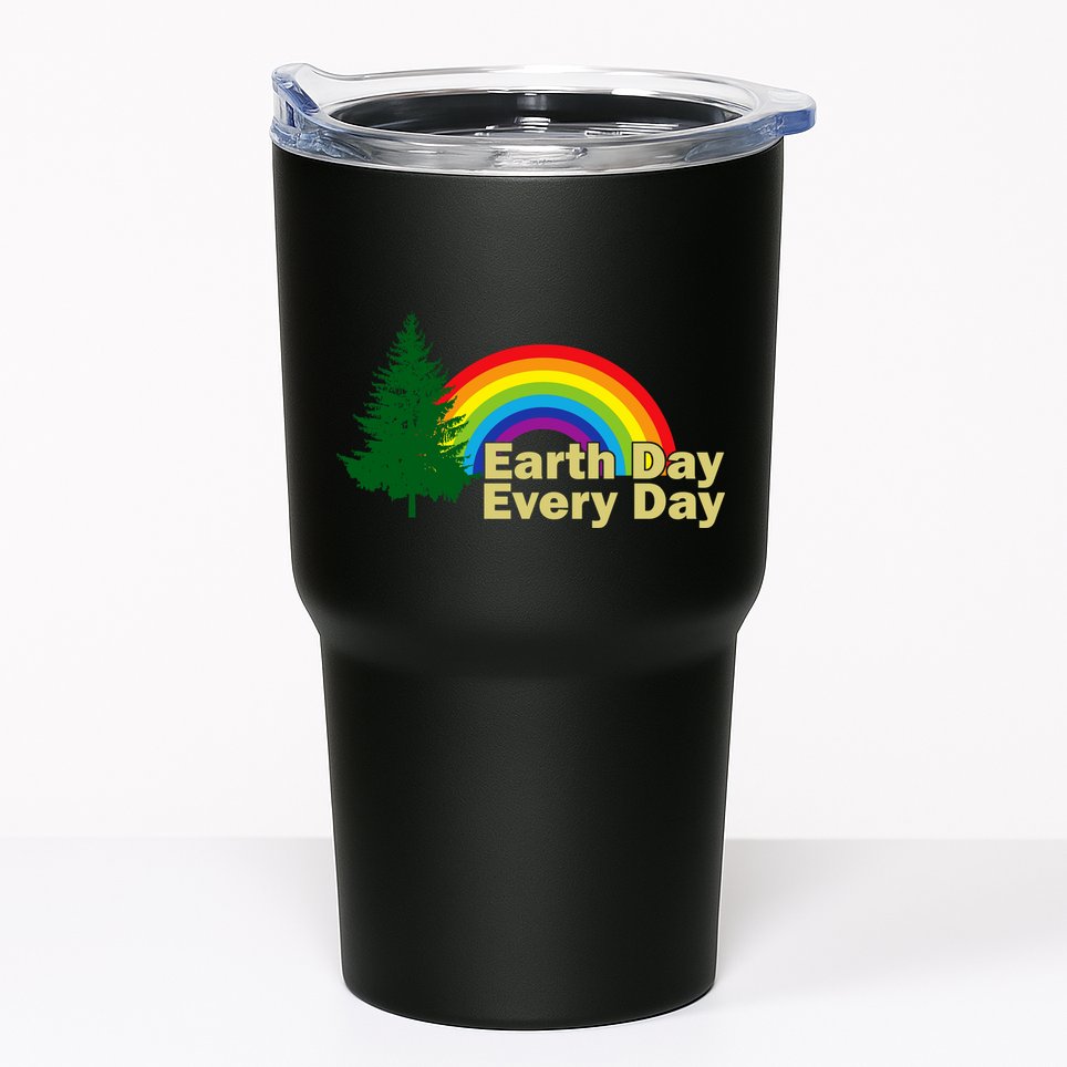 Earth Day Every Day Rainbow Tumbler