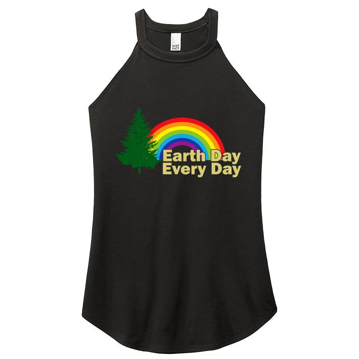 Earth Day Every Day Rainbow Women's Perfect Tri Rocker Tank