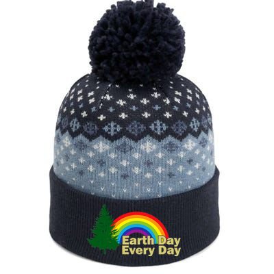 Earth Day Every Day Rainbow The Baniff Cuffed Pom Beanie