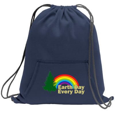 Earth Day Every Day Rainbow Sweatshirt Cinch Pack Bag