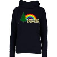 Earth Day Every Day Rainbow Womens Funnel Neck Pullover Hood