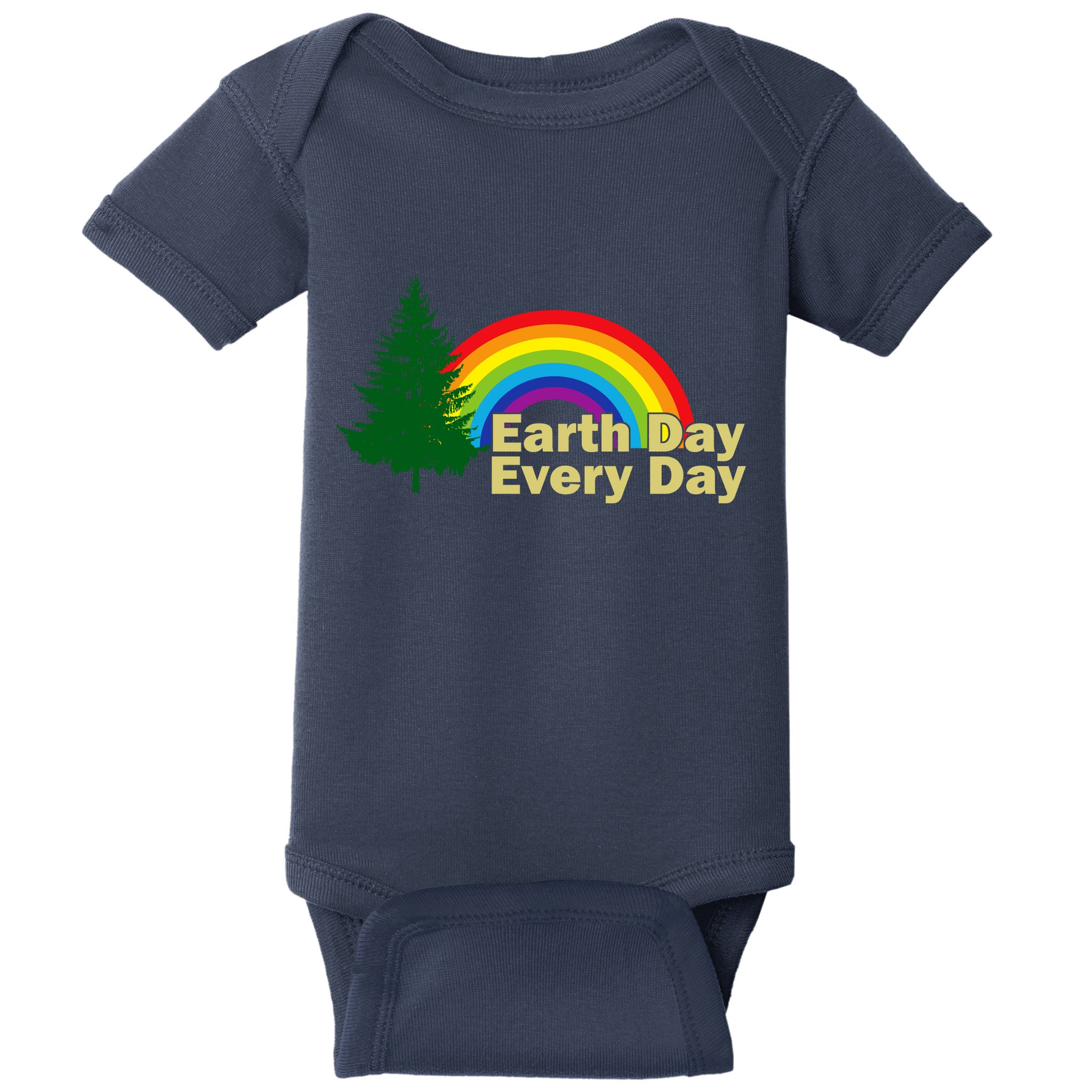 Earth Day Every Day Rainbow Baby Bodysuit