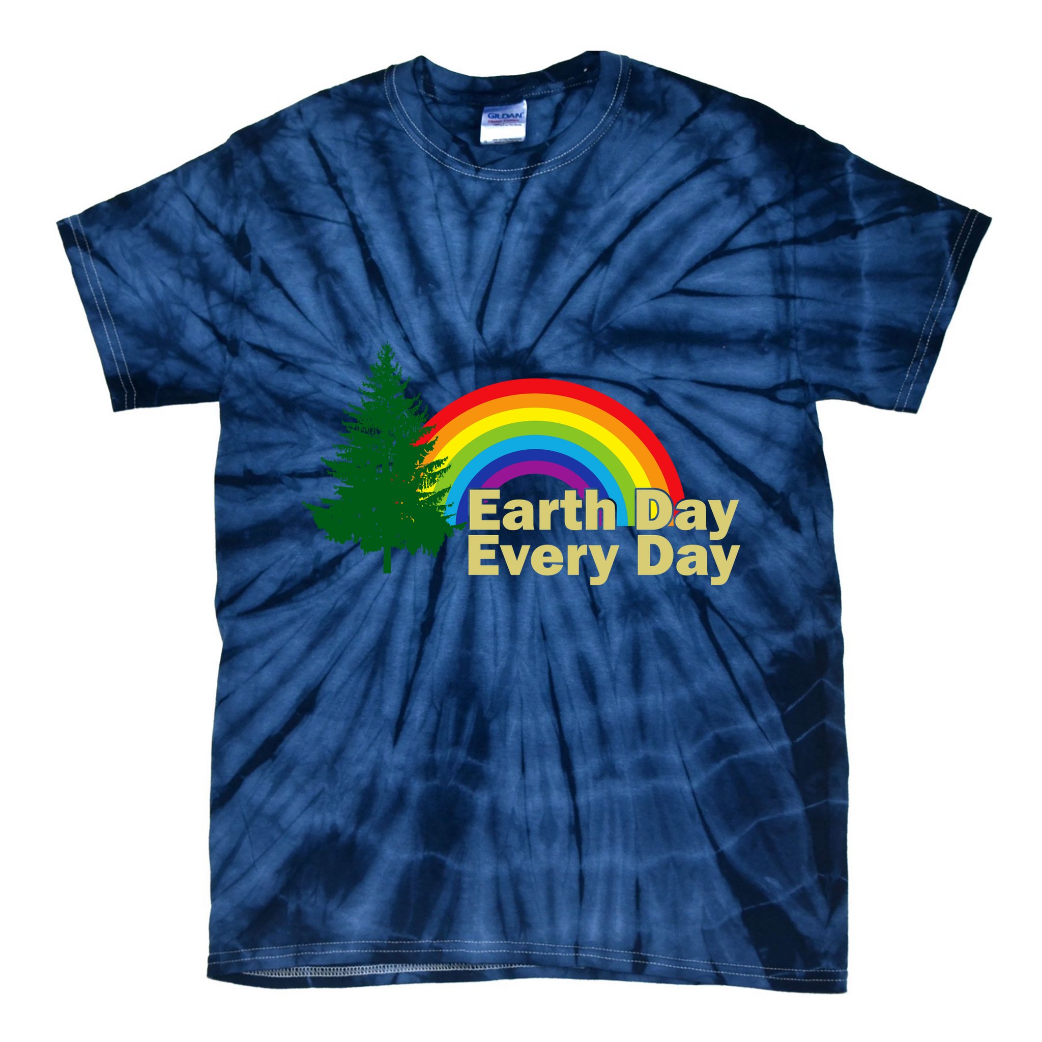 Earth Day Every Day Rainbow Tie-Dye T-Shirt