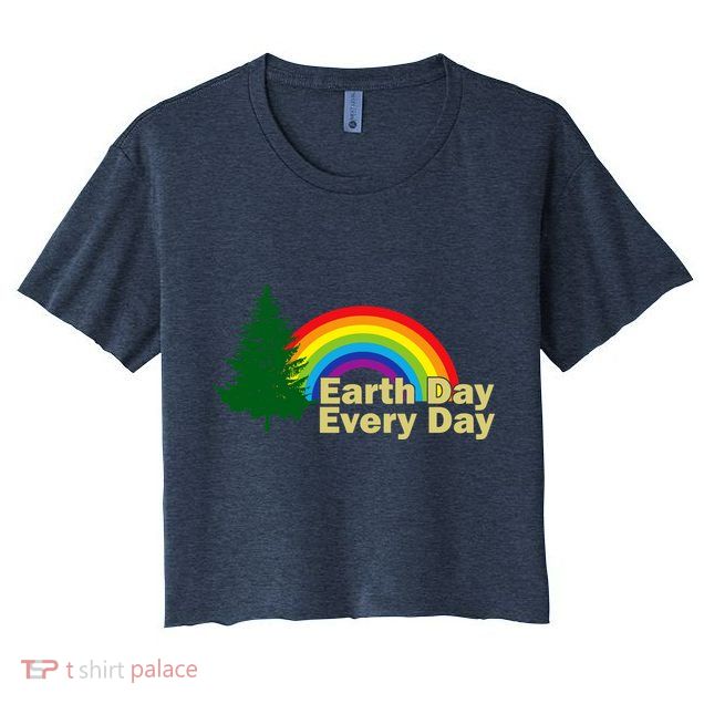 Earth Day Every Day Rainbow Crop Top