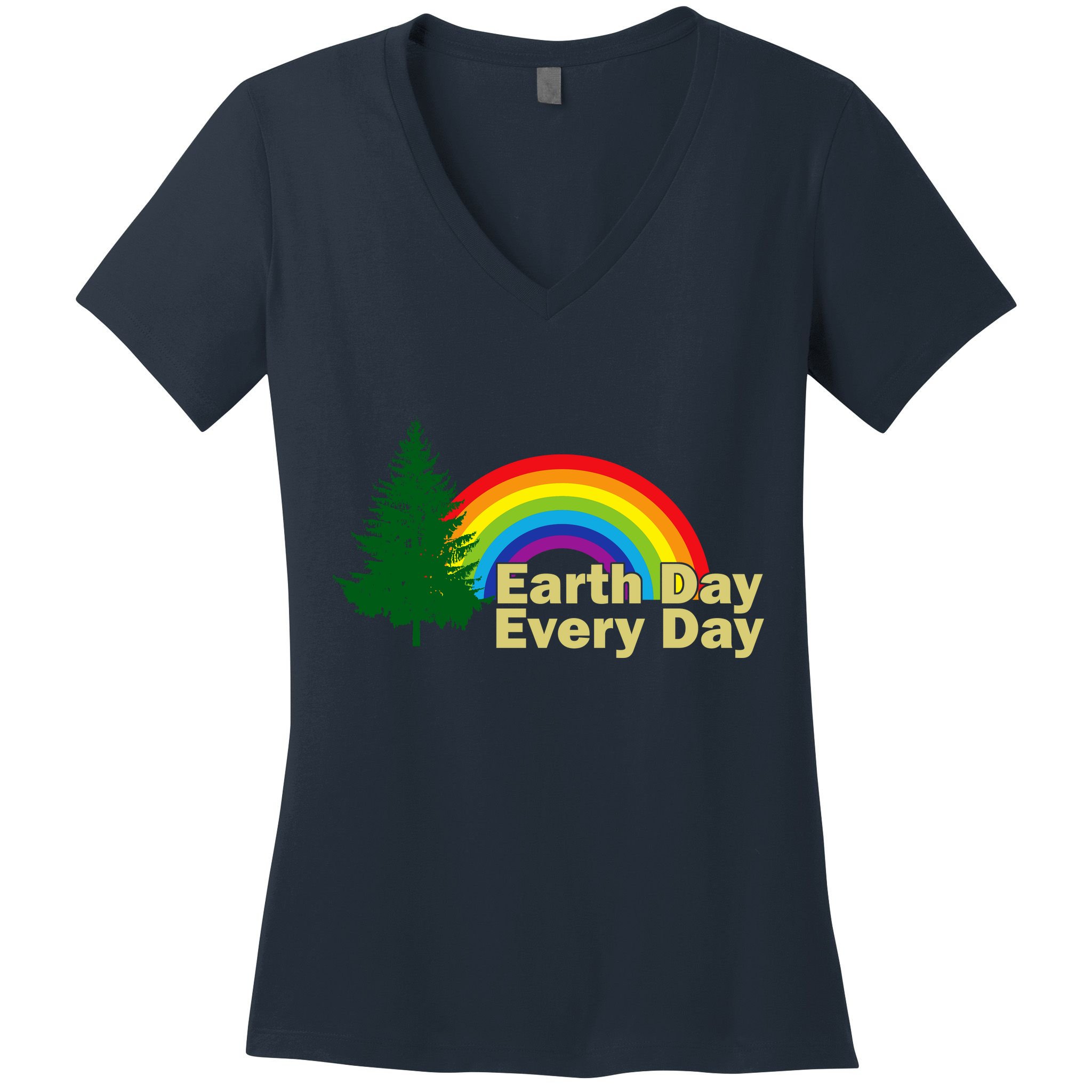 Earth Day Every Day Rainbow Women's V-Neck T-Shirt