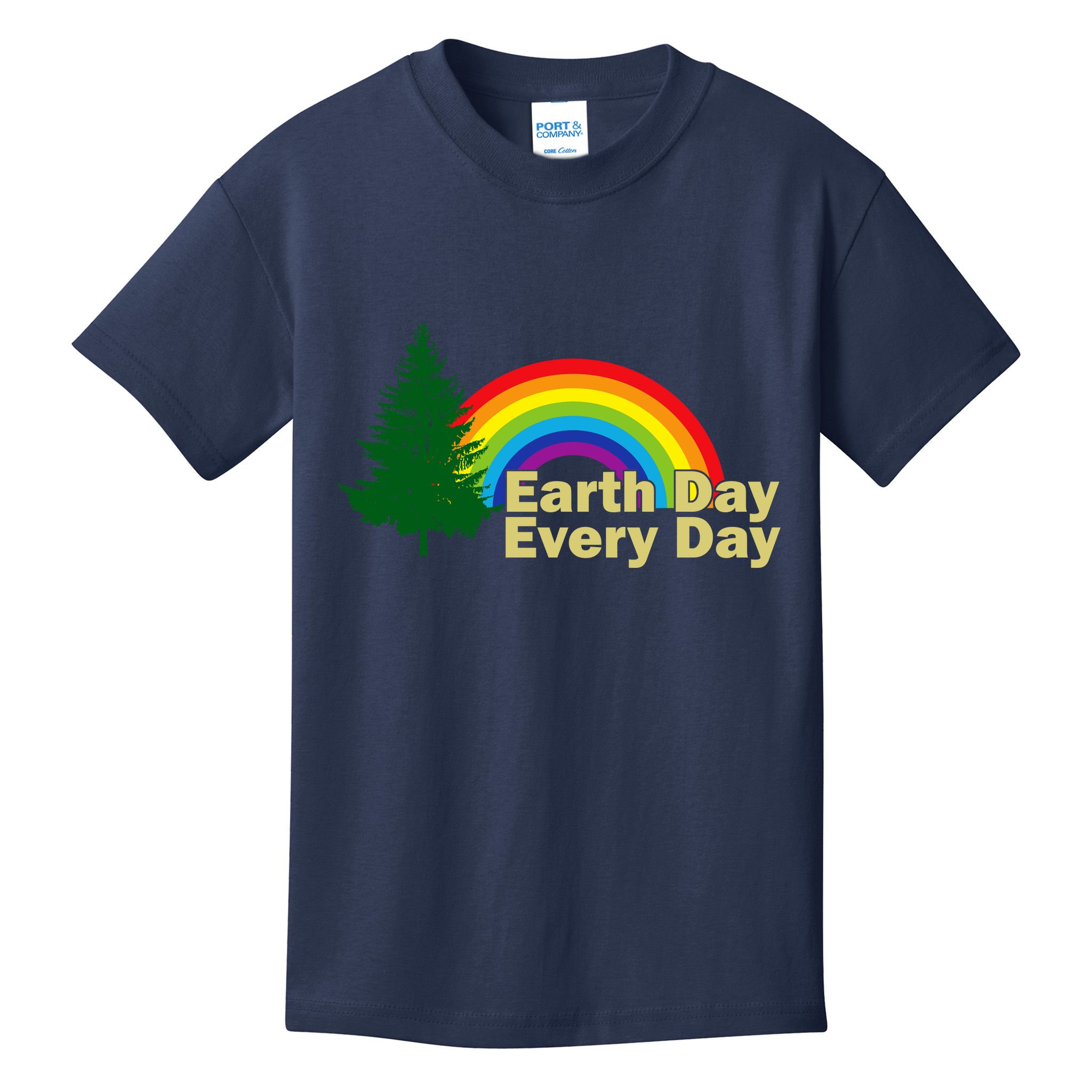 Earth Day Every Day Rainbow Kids T-Shirt