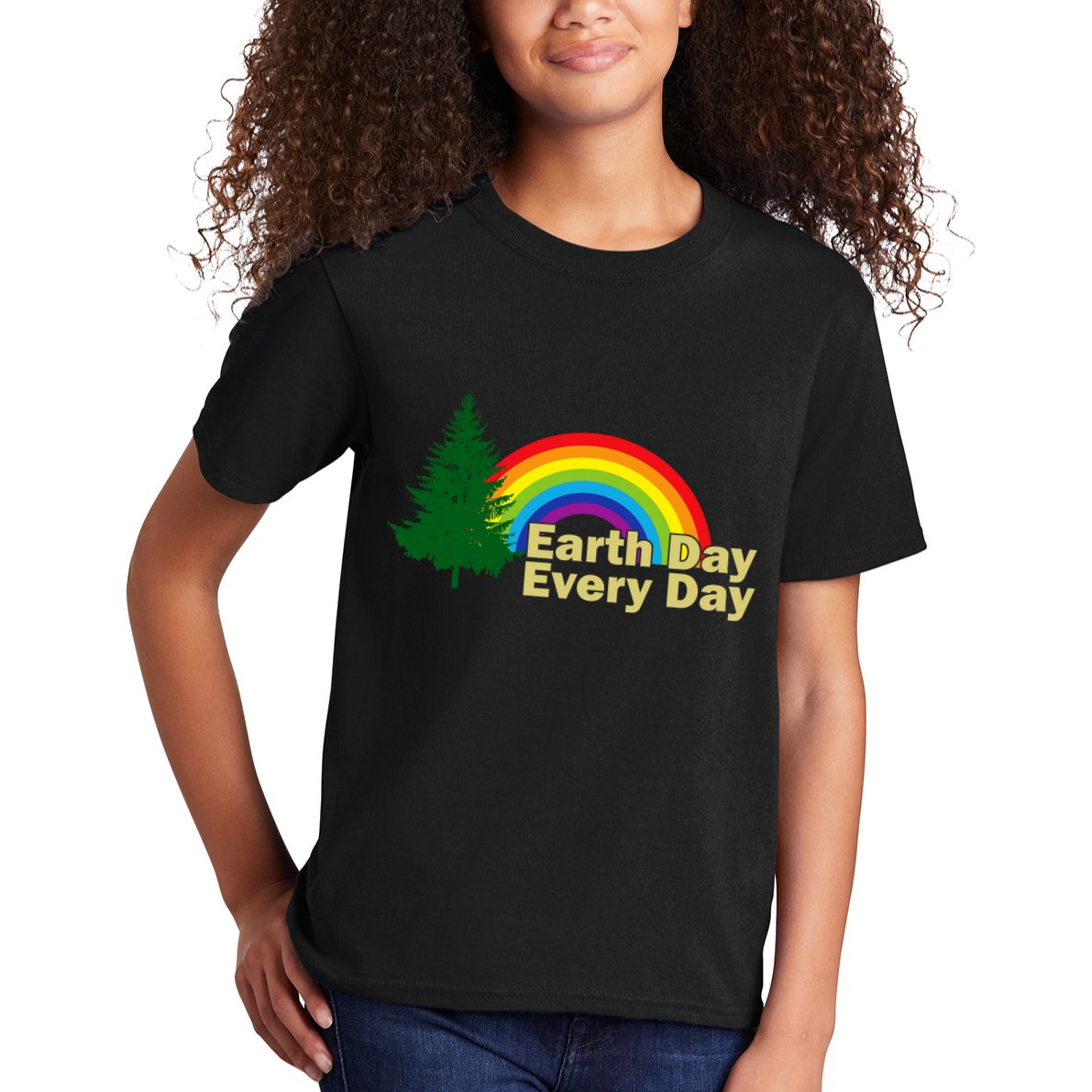 Earth Day Every Day Rainbow Kids T-Shirt