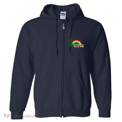 Earth Day Every Day Rainbow Full Zip Hoodie